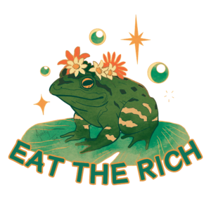 Eat The Rich Frog - Sticker